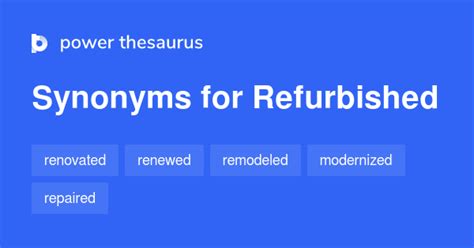 refurbished synonyms